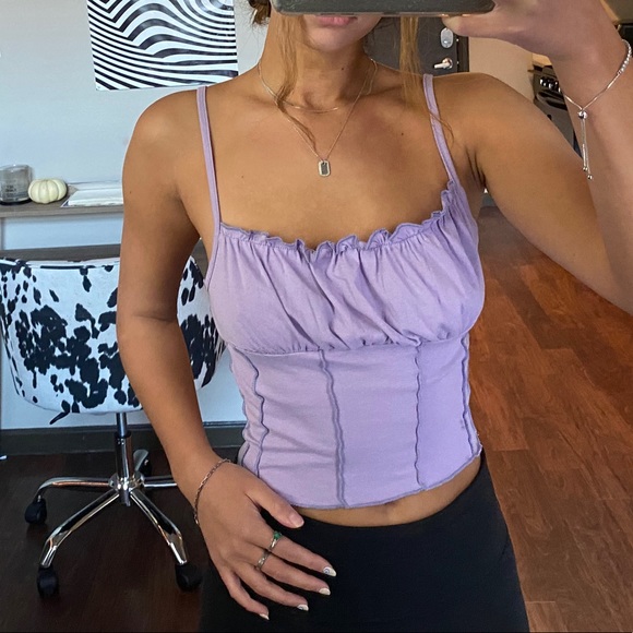 SHEIN Tops | Purple Crop Cami | Poshmark